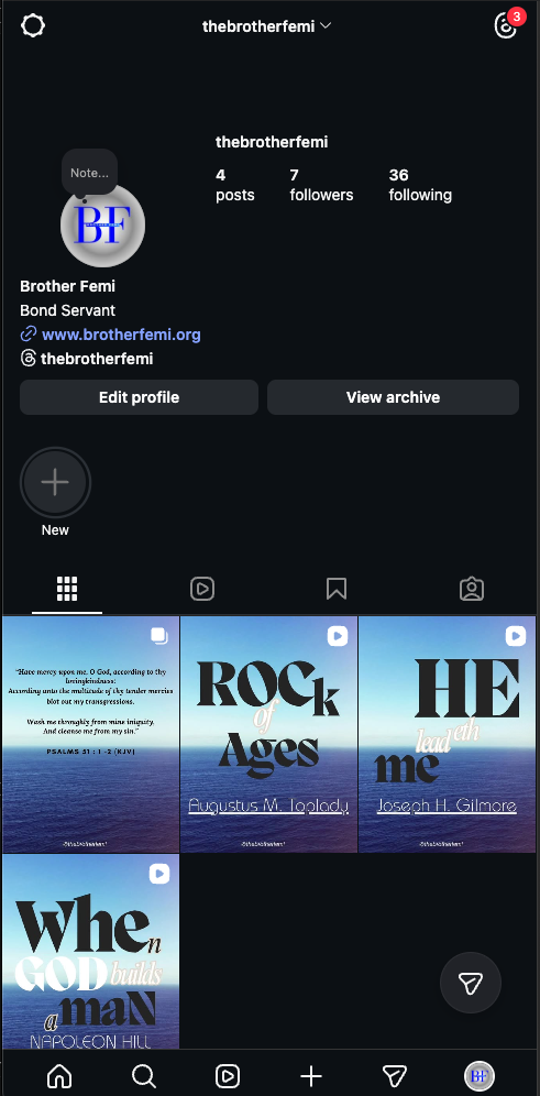 Instagram profile preview
